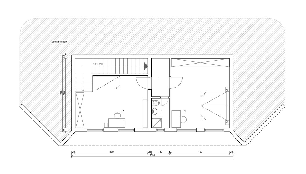 Osnova spratne kuće - sprat - učitavanje...